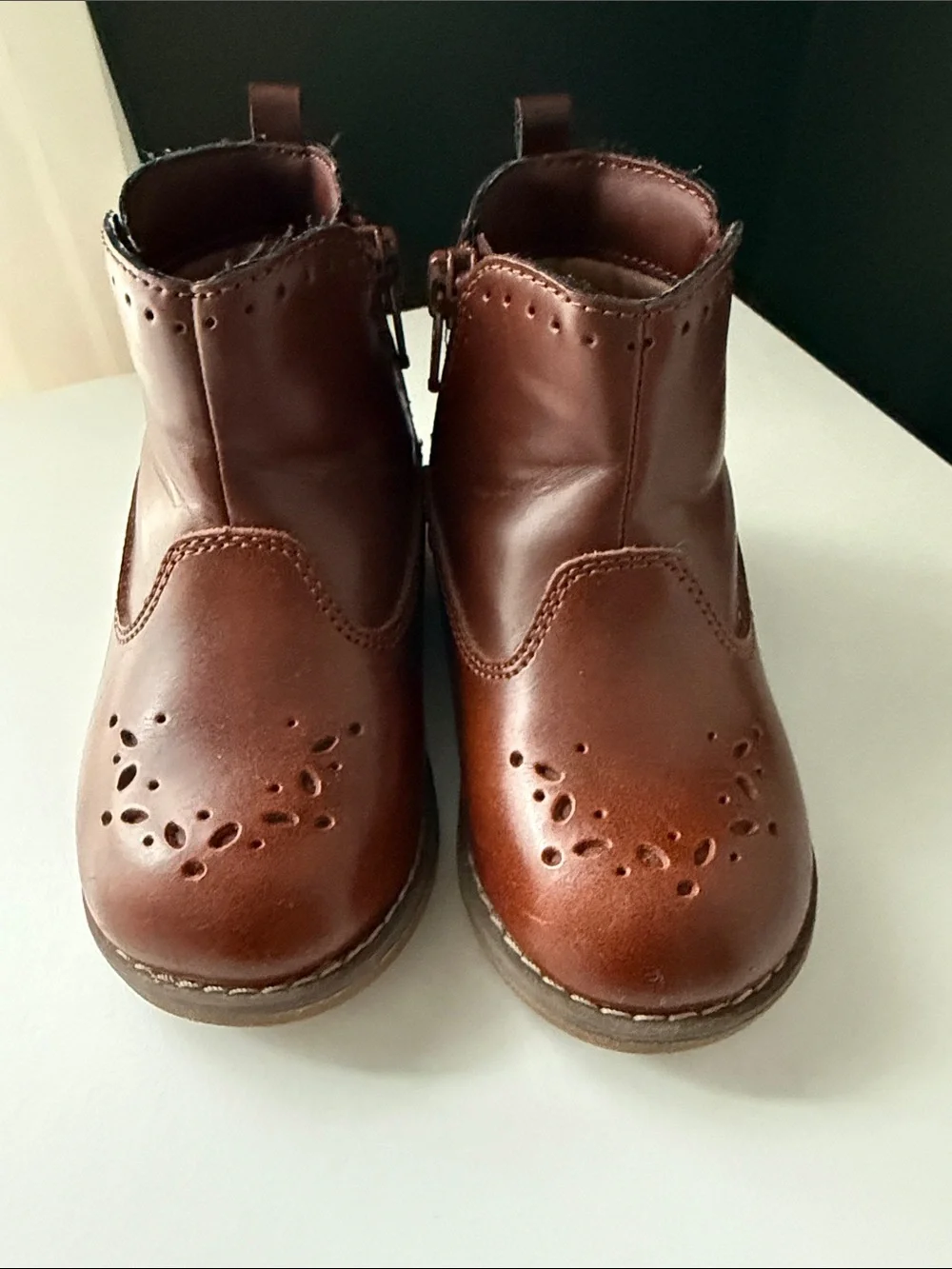 Stride Rite Tan Leather Ankle Boots